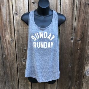 Gray graphic workout tank